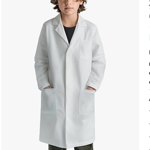 Bata de laboratorio blanca para niños para vestir y proyectos escolares Tela tejida Número de modelo OEM - Product Image 3