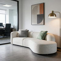 Moderne Bogenförmige Sofagarnituren, Stoff-Unregelmäßig-geformte Hallensofas, Wohnzimmer Halbkreisförmige Sofas