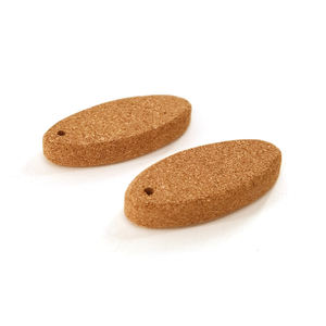 Llaveros de madera de corcho, llavero de Metal con logotipo personalizado, llavero de madera respetuoso con el medio ambiente - Product Image 1