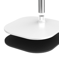 Support de téléphone de bureau réglable en hauteur (240-364 mm) avec base lestée, support universel télescopique pour téléphone portable, idéal pour le bureau et le streaming en direct