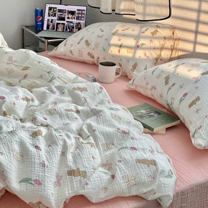 100% <span class=keywords><strong>cotone</strong></span> brasiliano <span class=keywords><strong>cotone</strong></span> organico tessuto organico GOTS certificata doppia garza per la realizzazione di vestiti di stoffa per bambini coperte - Product Image 5