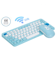 Macaron Keyboard Mini 78 tombol, papan ketik dan Mouse nirkabel 2.4G untuk Android IOS MAC Win