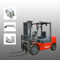 Attache pour chariot élévateur TDER 2 tonnes 3 tonnes avec pince rotative, pince pour rouleaux de papier, pince pour balles, attache pousse-tire