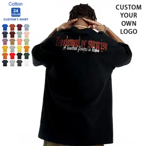 Kaus Cetak Logo Kualitas Premium Pria Kaus Cetak Digital Cetak Pelanggan Kaus Cetak Kustom Desainer Kustom