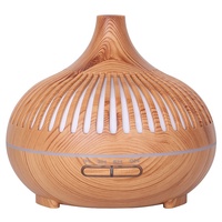 Dropshipping 500ml Diffuseur ultrasonique d'arôme en grain de bois Diffuseur d'huiles essentielles Humidificateur Diffuseur d'air pour la maison