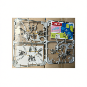 Xidelai Square Drying Rack X17-8882 Metal Folding Clothes Hanger Indoor Outdoor Use - Product Image 1