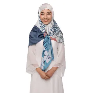 Lenço hijab estampado personalizado, lenço para mulheres chiffon