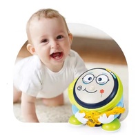 Tambour à main pour bébé, jouet parlant dansant, jeu interactif, instrument de musique éducatif, tambour à main DJ avec lumières et musique