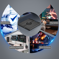 Unidad de Blu-ray Externa 7 en 1 USB 3.0 y Tipo-C |   Grabadora de BD/DVD/CD Portátil con Lector de SD/TF y Concentrador USB para PC, Mac y Laptop