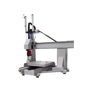 Vidalı CNC ayağı tipi CNC ahşap bakır Metal ile 5 eksen CNC Router oyma makinesi