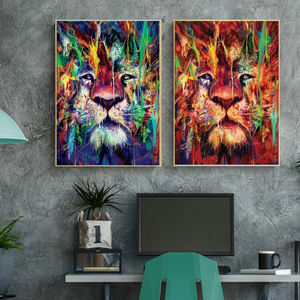 Moderne Animaux Graffiti Art Lions Toile Peinture Mur Des Affiches D'art Imprime Cuadros Mur Photos pour Salon Home Decor Mur - Product Image 5