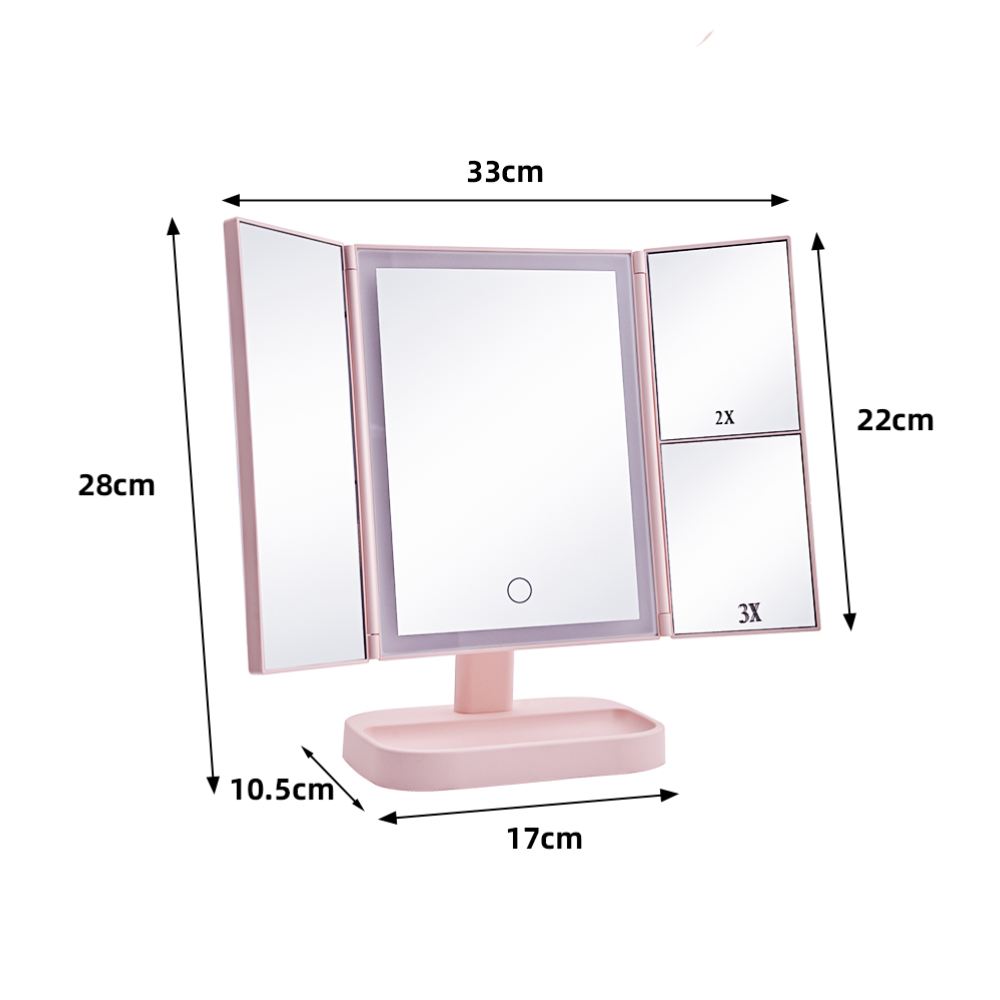 mirror tri fold mini portable