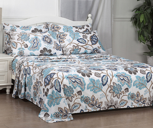 100% Polyester Sợi Nhỏ Bộ Đồ Giường Đặt 6-Mảnh Đầy Màu Sắc Hoa Rắn Sâu Túi Tấm Ga Giường Cho Vua Nữ Hoàng Kích Thước Duy Nhất Nhà - Product Image 5