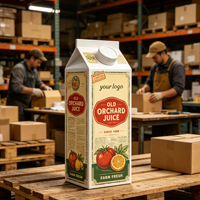 Boîte en carton personnalisée de qualité alimentaire avec logo imprimé pour jus de fruits, lait, jus frais, café et boissons