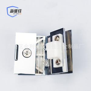 Charnière en verre courbé Xin Xiong Jia en alliage de zinc, finition miroir, pour porte de meuble - Product Image 3