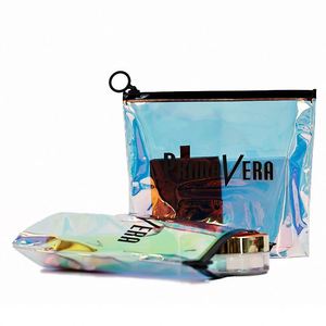 ถุงซิปล็อคแบบกำหนดเองพร้อมโลโก้ ถุงซิปขนาดเล็กสำหรับบรรจุภัณฑ์เครื่องสำอาง ขายส่ง ถุงพลาสติกใสโฮโลแกรม - Product Image 5