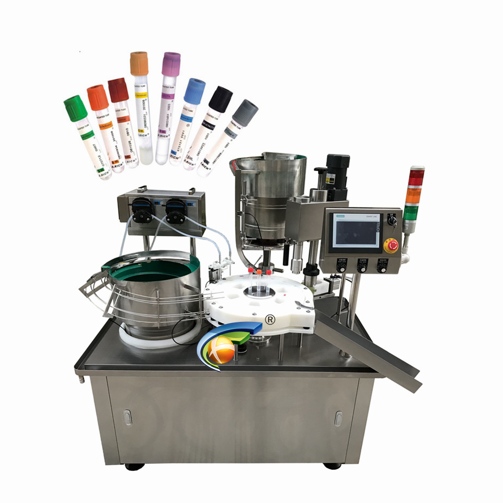 Virus sampling tube automatic filling 10ml reagent Automatic Plastic/ Glass Bottle Screw lid Fiilling and Capping Machine
