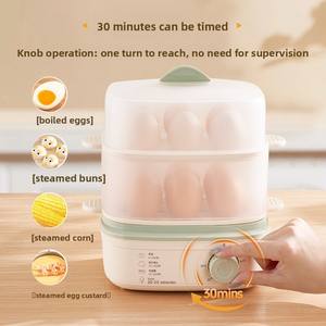 <span class=keywords><strong>Cuiseur</strong></span> <span class=keywords><strong>vapeur</strong></span> électrique multifonction pour la maison et le dortoir, double couche, 350W, appareil à <span class=keywords><strong>petit</strong></span>-déjeuner tout-en-un, <span class=keywords><strong>cuiseur</strong></span> à œufs avec garantie de 3 ans - Product Image 2
