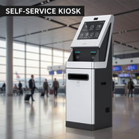 Kiosque de paiement en libre-service à écran tactile, terminal interactif grand écran pour usage en intérieur, centres commerciaux, écran LCD sur pied