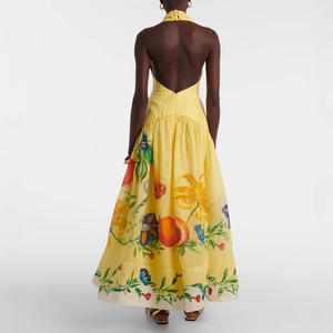 <span class=keywords><strong>Abiti</strong></span> <span class=keywords><strong>estivi</strong></span> <span class=keywords><strong>in</strong></span> <span class=keywords><strong>lino</strong></span> grande altalena Sexy e Sexy da donna con stampa 2025 alla moda abito lungo lungo Boho con scollo a V - Product Image 2