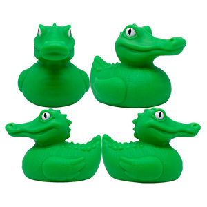 Mới nhất PVC Squeaky 9.7 cm Gator cao su vịt cá sấu logo Bath đồ chơi số lượng lớn in động vật cho trẻ mới biết đi bồn tắm thẳng đứng <span class=keywords><strong>Float</strong></span> đồ chơi - Product Image 1