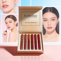 Coffret cadeau de rouge à lèvres brillant 6 couleurs, sans cruauté, mat, hydratant, longue tenue, imperméable, 12g, taille standard