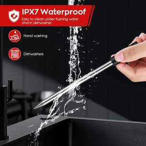 Lonnmeter dijital kablosuz barbekü termometre su geçirmez prob ızgara kurulum kablosuz et termometresi - Product Image 5