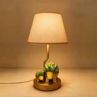 Lampe de chevet en résine peinte à la main avec LED dorées, motif cloche de Noël, contrôle tactile DC E26, sculpture pingouin poire pour enfants