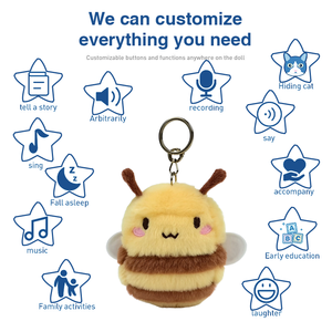 Fabricant OEM ODM de peluches personnalisées créatives, créez votre propre marque, peluche de collection, porte-clés en peluche d'abeille - Product Image 2
