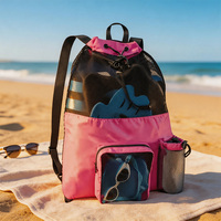 Sac à dos en maille à cordon de serrage, modèle sport décontracté, imperméable, grand format, idéal pour le voyage, personnalisable avec logo – Meilleures ventes direct usine