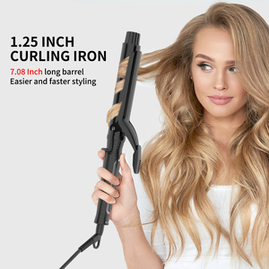 Fer à <span class=keywords><strong>boucler</strong></span> électrique Qianyi OEM en céramique avec lampe LED, chauffage MCH/PTC, certifié ROHS, contrôle de 5 températures, <span class=keywords><strong>pour</strong></span> tous types de <span class=keywords><strong>cheveux</strong></span> - Product Image 5