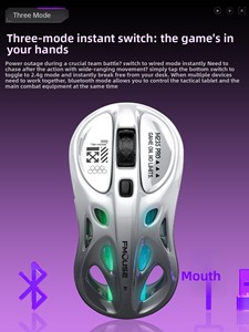 <span class=keywords><strong>Souris</strong></span> sans fil ultra-légère pour le jeu Esports Design ergonomique creux pour <span class=keywords><strong>Bluetooth</strong></span> Trois modes USB Compatible ordinateur portable PC - Product Image 2