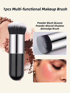 Metallic Mini <b>Foundation</b> Brush Single Cosmetic Makeup Tool Private Label - Product Image 5