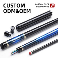 Tuoyuan OEM Özel Tasarım Buz Çubuğu Boyası Tampon Çıkartması 2 Parçalı Karbon Fiber Bilardo Istakası 11.8mm Uçlu Profesyonel Bilardo Sopası