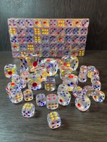 Dés à points transparents colorés à coins arrondis 10mm 12mm 14mm 16mm 18mm 25mm en acrylique cristallin