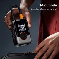 Mini compresseur d'air électrique sans fil portable pour pneus de voiture, pompe à gonflage numérique sans fil