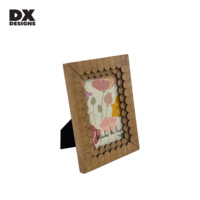 Marco de fotos de MDF marrón estilo valla de piquete rústico para decoración del hogar y regalo novedoso, Varios tamaños disponibles (4x6/5x7/6x8/8x10 pulgadas)