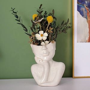 Vase à fleurs en céramique blanche style nordique, émaillé, en forme de sac à main, écologique, prix usine, pour décoration intérieure et festivals - Vente chaude - Product Image 6