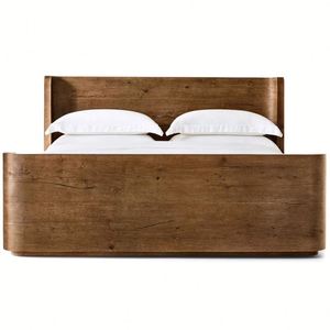 Meubles de maison, cadre de lit en bois de chêne sur mesure, taille Queen ou King, ensemble de lit large pour chambre à coucher - Product Image 1