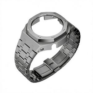 Kit de modification Upro Luxury GA2100 pour boîtier en acier inoxydable avec lunette sertie de diamants et bracelet en caoutchouc pour montre Casio GA-2110 GAB-2100 - Product Image 6