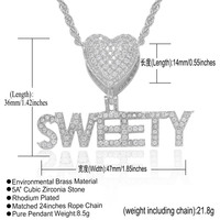 Collier personnalisé avec lettres, collier hip-hop, fermoir cœur miniature à lettres personnalisables DIY