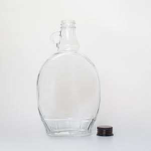 Venta al por mayor 1L 2L transparente galón botella de bebida de vidrio antigua con asa tapa de rosca tapa negra para dispensador de agua de sidra - Product Image 6