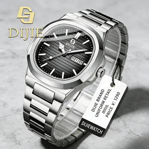 Nuovo Orologio Analogico <span class=keywords><strong>da</strong></span> <span class=keywords><strong>Uomo</strong></span> DIJIE <span class=keywords><strong>di</strong></span> Lusso, Business Casual, Impermeabile 50m, Movimento al Quarzo Ultra-sottile, Lancette, Cassa 41mm, Cinturino in Lega, Con Scatola - Product Image 1