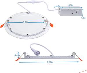 Plafonnier LED encastré rond moderne à angle réglable, haute luminosité, 9W 12W 15W, 110V, 5 températures de couleur, dimmable, pour maison et bureau, vente en gros - Product Image 6