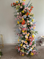 H182 Fleurs de sol aux couleurs vives, fleurs sauvages, fleurs artificielles, décorations de mariage, chemins de table floraux