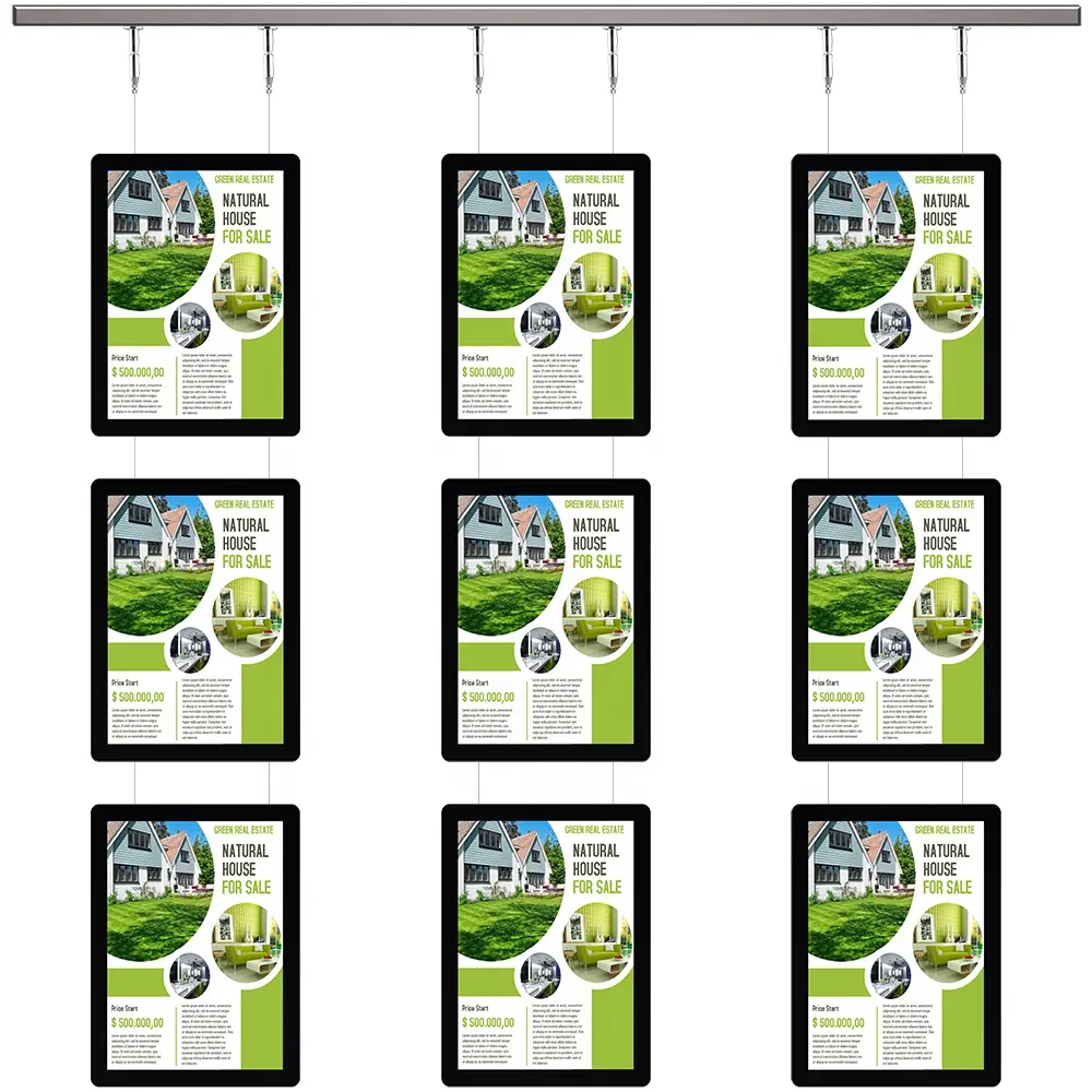 Shop Einzelhandel geschäft rechteckige digitale Poster Rahmen Acryl LED Schild Fenster hängen Display Immobilien agentur Förderung