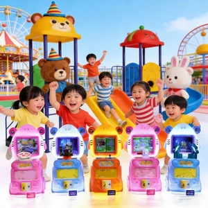 Adorabile Macchina da Gioco Arcade <span class=keywords><strong>per</strong></span> <span class=keywords><strong>Bambini</strong></span> a Moneta con Tema Famiglia <span class=keywords><strong>di</strong></span> Squali, Multigioco: Sparatutto, Corse, Pesca - Product Image 5