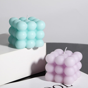 Lanjo <b>Cube</b> Scented Candles Wholesale Home Decor Simple Ornaments Instagram-Style Bubble-Shaped Gift Scented Candles - Product Image 3
