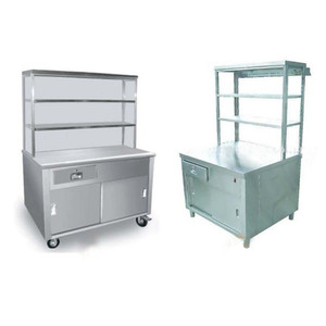 VICTORY KITCHEN Chariot de restauration commercial en acier inoxydable, chauffage au gaz, capacité 1 Qt, pour café et snacks, type food truck - Product Image 5