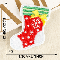 Patch de broderie thermocollant de Noël sur mesure en gros Applique en tissu écologique pour vêtements étiquette de patchs brodés